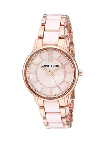 Women's Leather Analog Watch AK3344LPRG