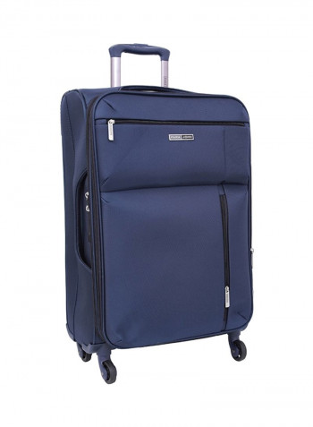 Softside 3 Piece Luggage Trolley Set Navy