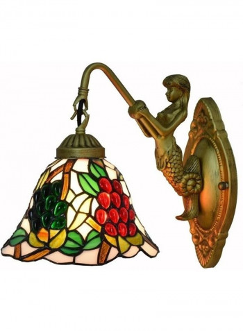 Grape Beauty Retro Stained Glass Wall Lamp Multicolour