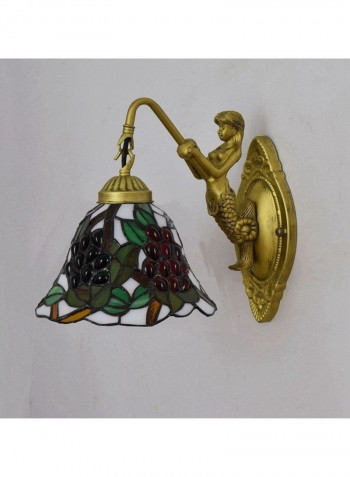 Grape Beauty Retro Stained Glass Wall Lamp Multicolour