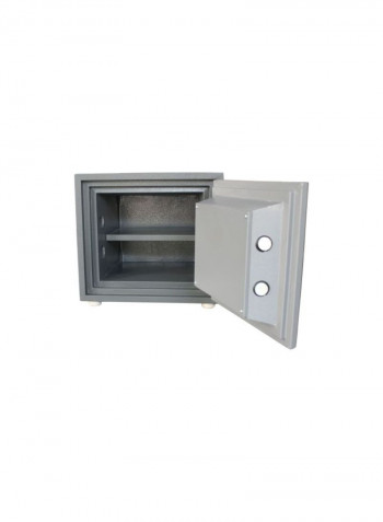 Fire Resistant Safe Grey/White/Black 45x42.5x38centimeter