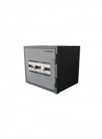 Fire Resistant Safe Grey/White/Black 45x42.5x38centimeter