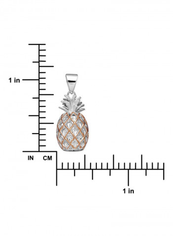 Pineapple Necklace Gold Plated Accents Pendant