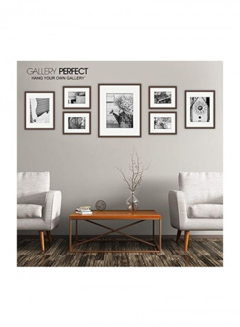 7-Piece Collage Photo Frame Set Brown