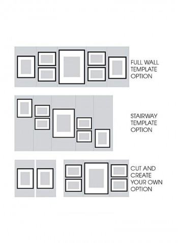 7-Piece Collage Photo Frame Set Brown