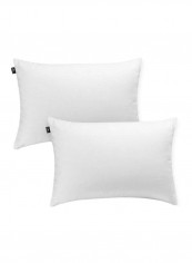 2-Piece Cotton Bed Pillows White Queen