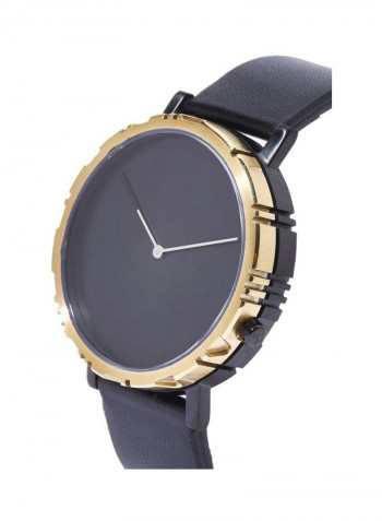 Men's Leather Analog Watch 38-173-102