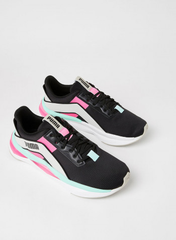 Running Low Top Sneaker Black/Gray/Violet