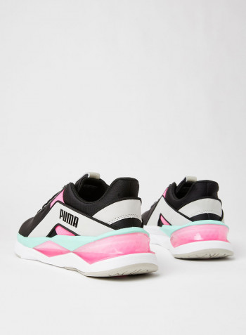 Running Low Top Sneaker Black/Gray/Violet