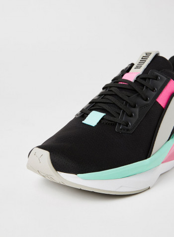 Running Low Top Sneaker Black/Gray/Violet