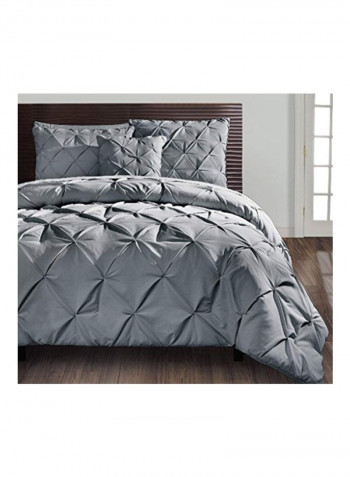4-Piece Quilt Set Grey