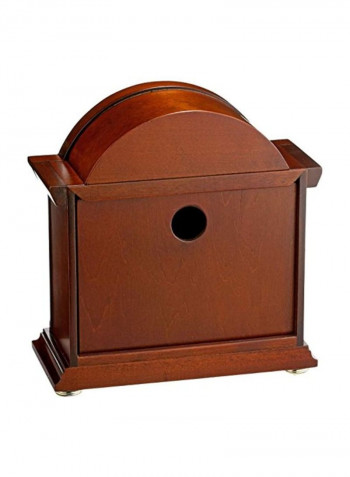 Wooden Mantel Clock Brown 8.5x8x3.75inch