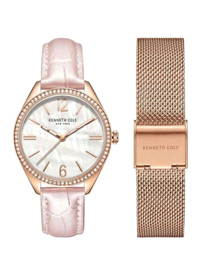Women's Leather Analog Watch With Strap KC50989002