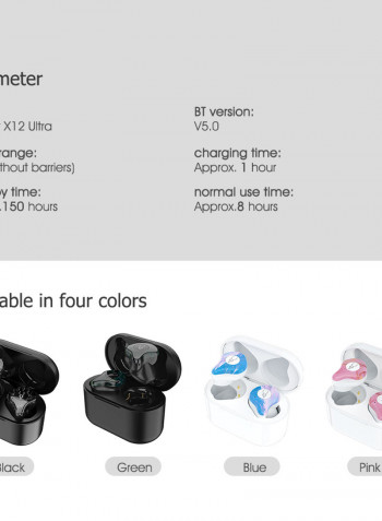 X12 Ultra TWS Wireless Headphones Earphones Auto Pairing Blue