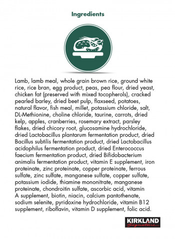 Adult Formula Lamb Rice And Vegetable Dog Food Multicolour 18.1kg
