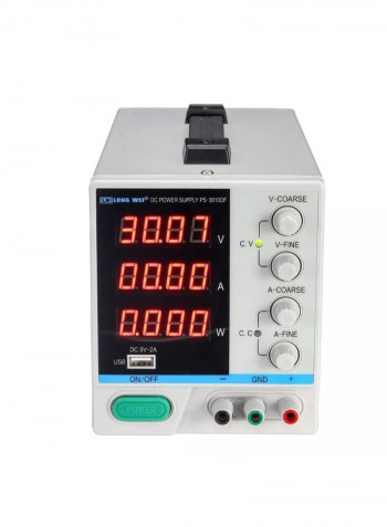 Adjustable DC Power Supply With LED Display-PS-3010DF White
