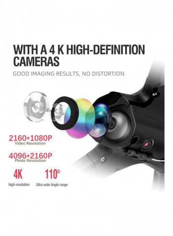 RC Drone with Camera Dual Camera Drone 4k RC Quadcopter WiFi FPV Drone Folding Drone Headless Mode One Key Return Drone with Portable Bag 2 Batteries White 29*9*23cm