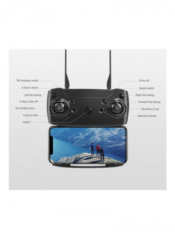 RC Drone with Camera Dual Camera Drone 4k RC Quadcopter WiFi FPV Drone Folding Drone Headless Mode One Key Return Drone with Portable Bag 2 Batteries White 29*9*23cm