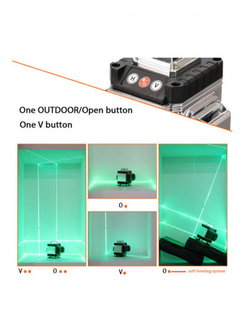 Multifunctional 16 Lines Laser Level Silver/Black