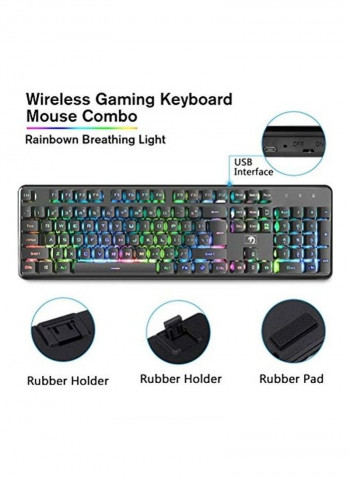 3-In-1 Wireless Keyboard , Mouse And Mousepad Set