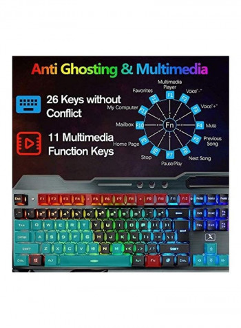Wireless Gaming Keyboard And Mouse With LED
