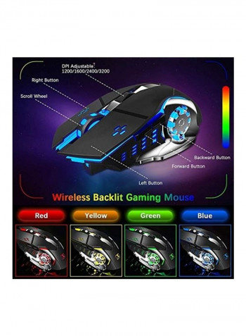Wireless Gaming Keyboard And Mouse With LED