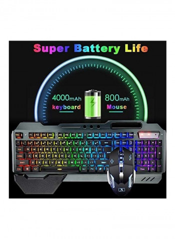 Wireless Gaming Keyboard And Mouse With LED