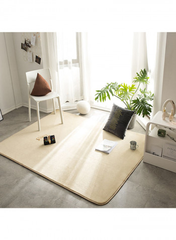 Ultra-Soft Living Room Carpet Beige 80X190centimeter