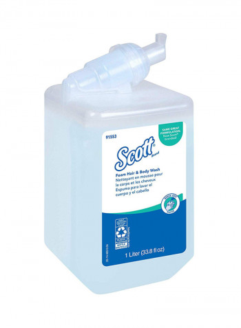 Case Of 6 Foam Hair And Body Wash 1L