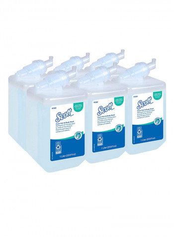 Case Of 6 Foam Hair And Body Wash 1L
