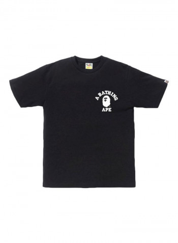 Printed Short Sleeves T-shirt Black/Grey