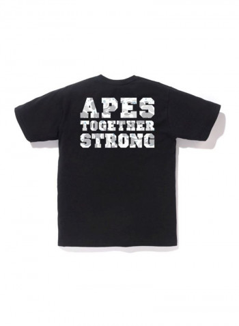 Printed Short Sleeves T-shirt Black/Grey