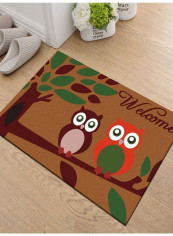 Owl Printed Carpet Multicolour 140x200cm
