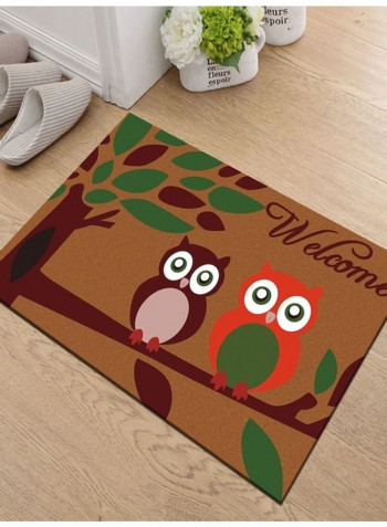 Owl Printed Carpet Multicolour 140x200cm