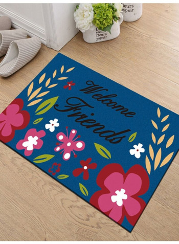 Flower Pattern Anti-Slip Carpet Multicolour 140x200cm