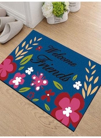 Flower Pattern Anti-Slip Carpet Multicolour 140x200cm