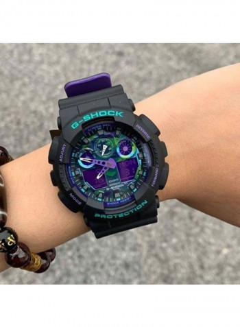 Men's Water Resistant Analog/Digital Watch GA-100BL-1ADR