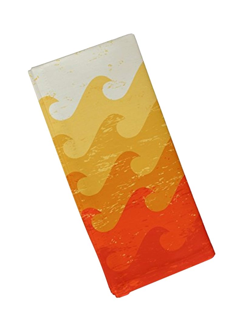4-Piece Deep Sea Printed Napkin Set Red/Yellow/Orange 19x19inch