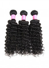 Pack Of 3 Malaysian Deep Wave Hair Extensions Black