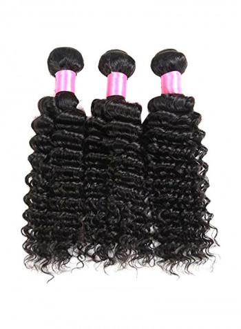 Pack Of 3 Malaysian Deep Wave Hair Extensions Black