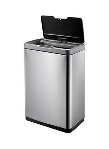 Stainless Steel Trash Bin With Sensor Opening Silver 30L