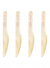 200-Piece Wood Candy Buffet Knife Set Beige 8x12x1.2inch