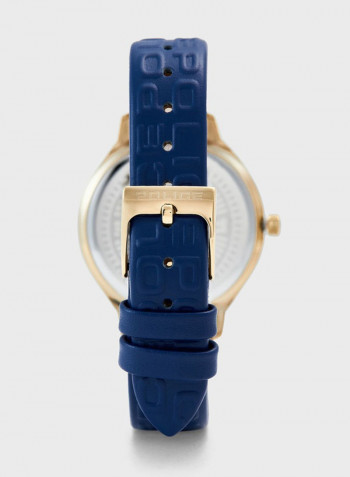 Women's Leather Analog Wrist Watch P 15689BSK-03