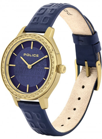 Women's Leather Analog Wrist Watch P 15689BSK-03