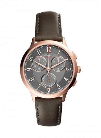 Women's Leather Analog Wrist Watch 3CH3099