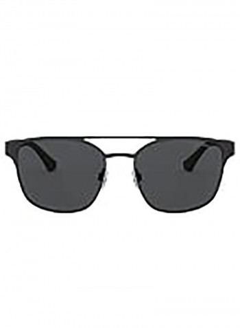 Men's Square MATTE BLACK Sunglasses with grey lenses - Lens Size: 57 mm