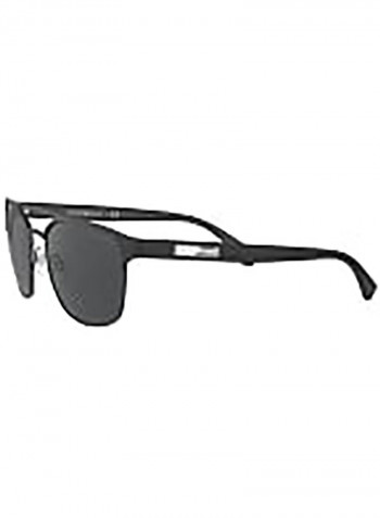 Men's Square MATTE BLACK Sunglasses with grey lenses - Lens Size: 57 mm