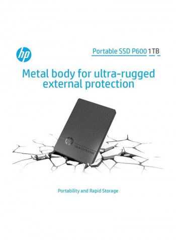 SSD P600 Portable External Drive 1TB Black