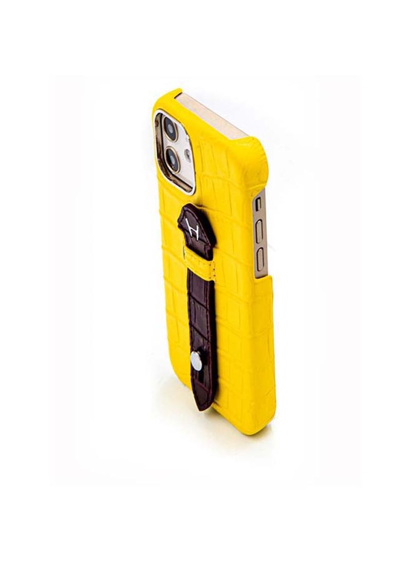 Mobile Case With  Mid Grip For Iphone 12 6.1inch Yellow