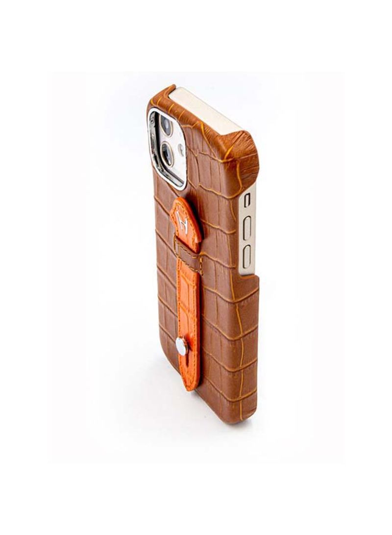Mobile Case With  Mid Grip For Iphone 12 6.1inch Brown